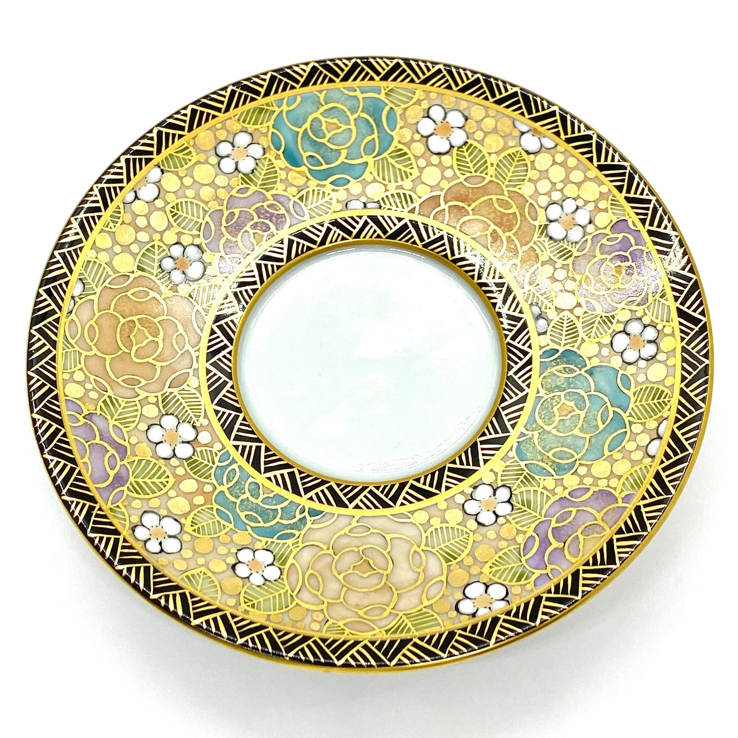 【Made to Order】infini Demitasse Saucer – Horizontal Stripes, Five-Color Design