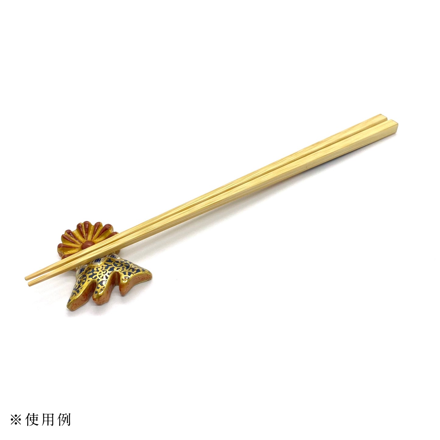 Lucky Chopstick Rest – Mt. Fuji Motif (Aizome Blue)