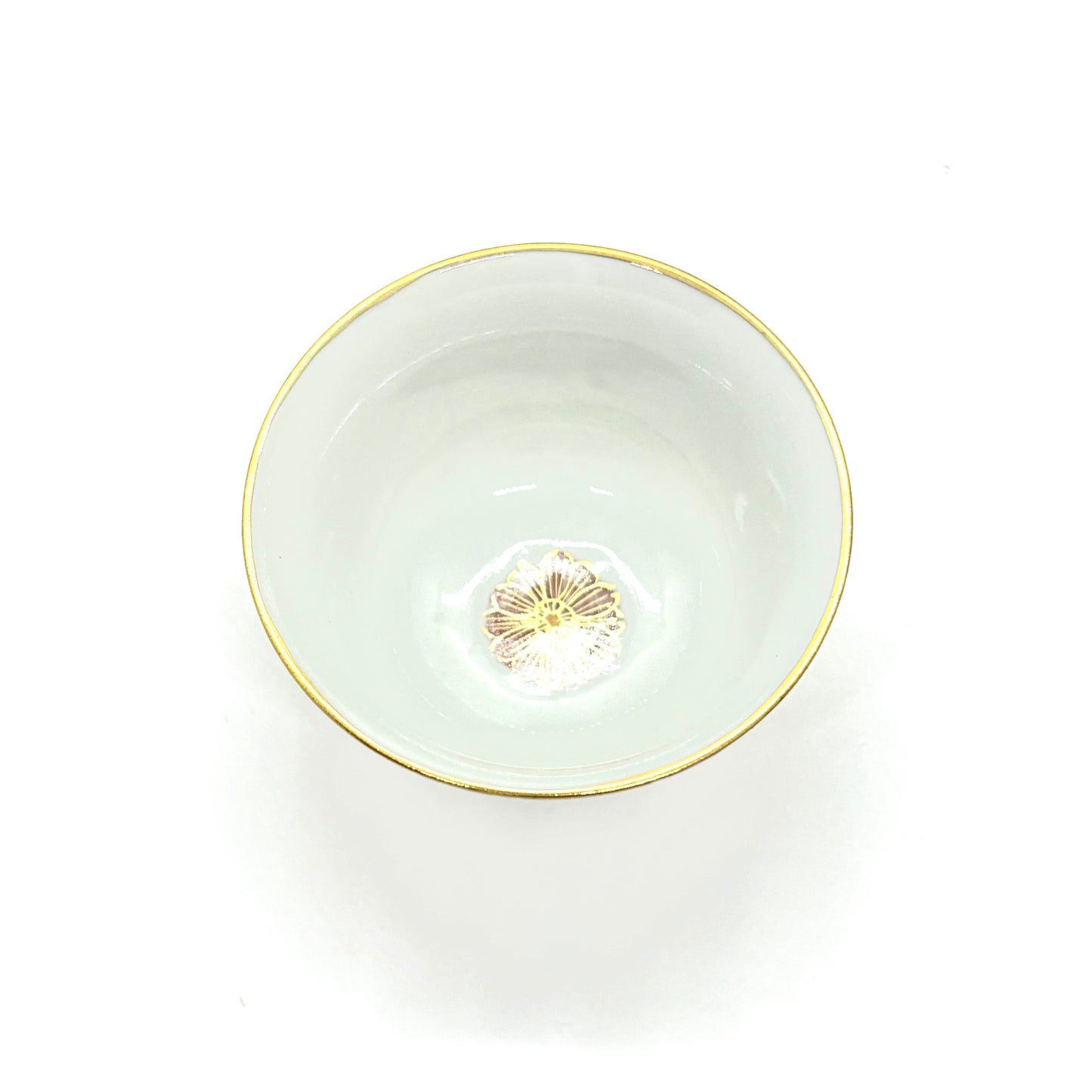 Ochoko – “Hanaguruma” Floral Wheel Pattern (Toyosaishiki)