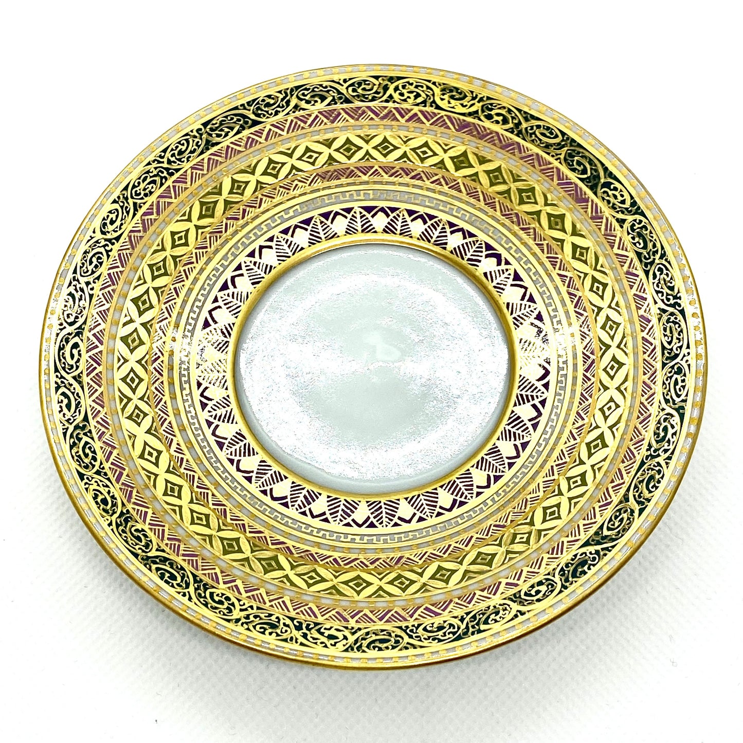 【Made to Order】infini Demitasse Saucer – Horizontal Stripes, Five-Color Design