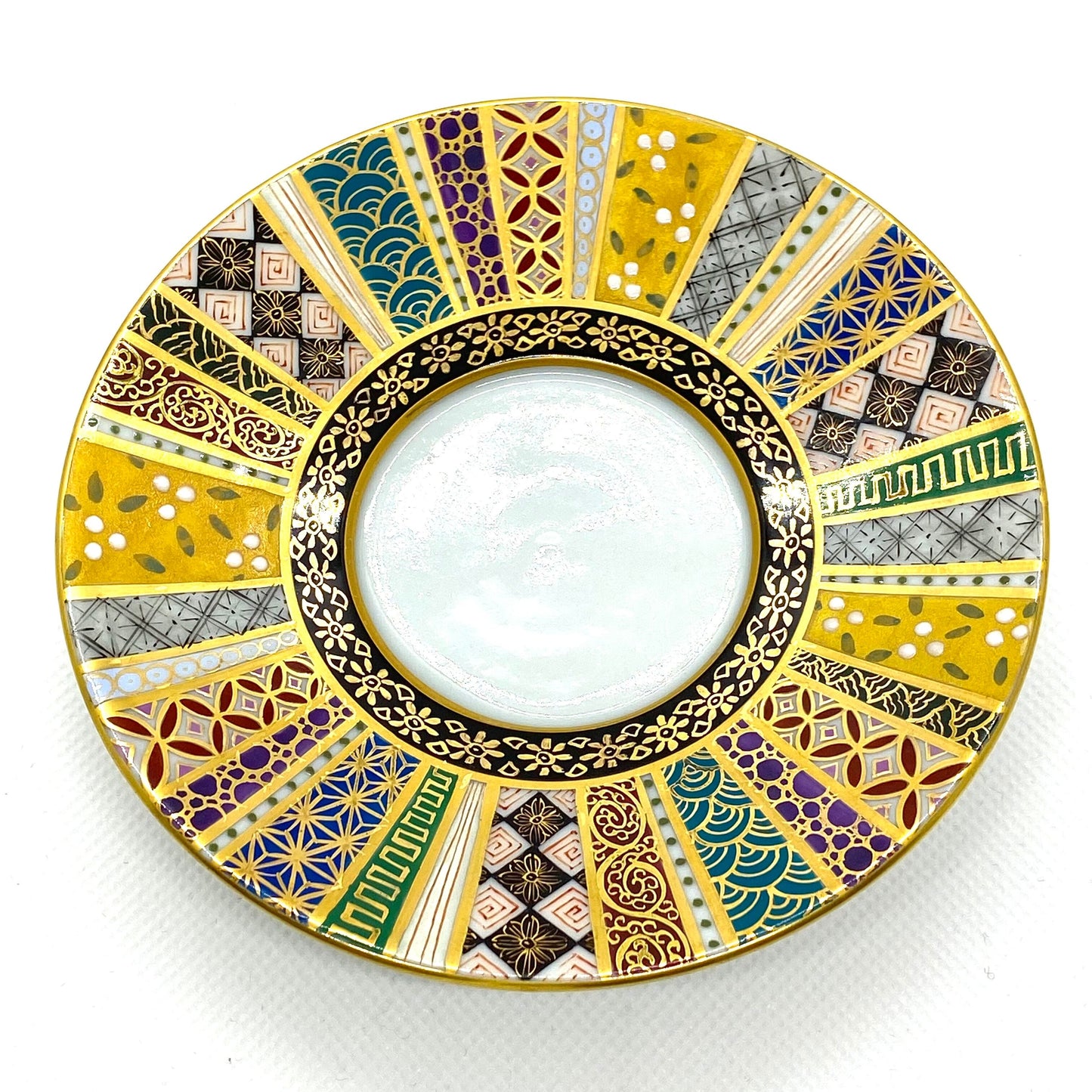 【Made to Order】infini Demitasse Saucer – Horizontal Stripes, Five-Color Design