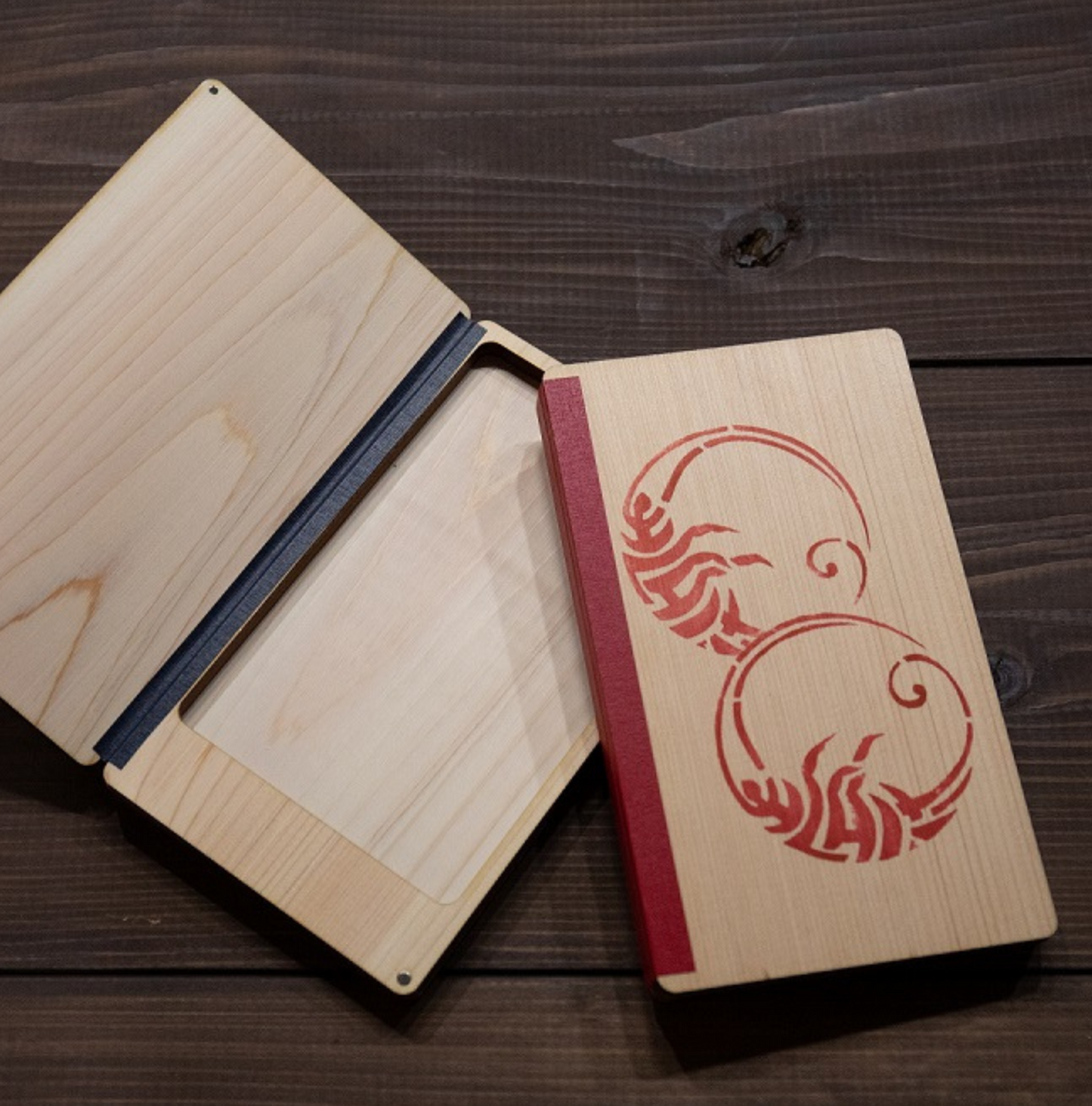 ヒノキで作ったマスクケース【京都京北】✕【友禅】