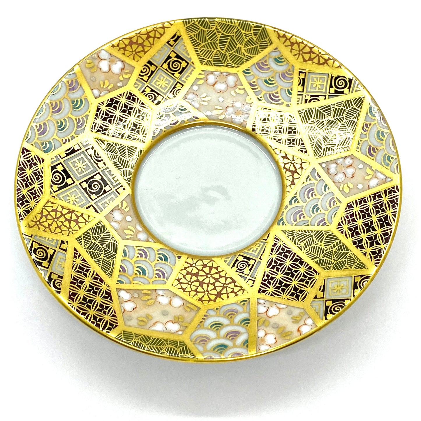 【Made to Order】infini Demitasse Saucer – Horizontal Stripes, Five-Color Design