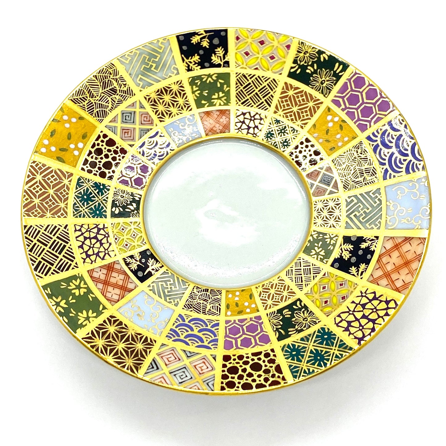 【Made to Order】infini Demitasse Saucer – Horizontal Stripes, Five-Color Design