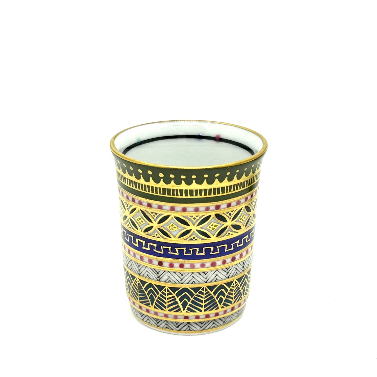 Ochoko – Horizontal Stripe Pattern (Oribe Green)