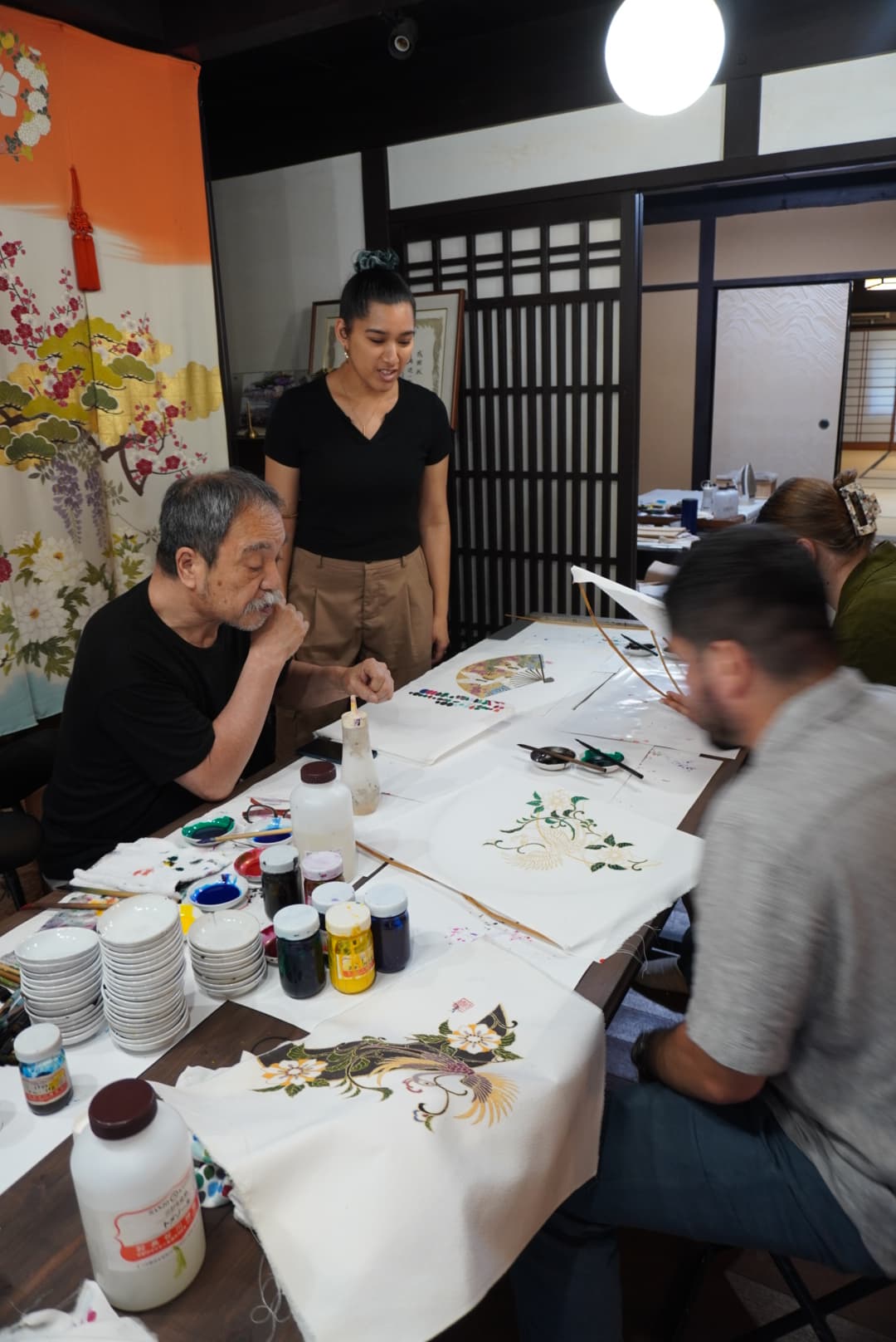 Kyoto-Style Yuzen Dyeing Art in a Historic Machiya Experience