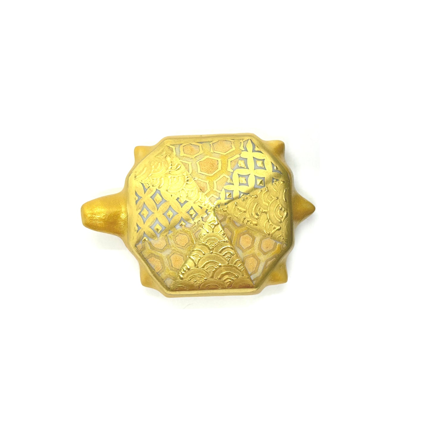 Lucky Chopstick Rest – Turtle with Gold Komon Pattern