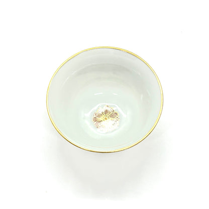 Ochoko – “Hanaguruma” Floral Wheel Pattern (Toyosaishiki)