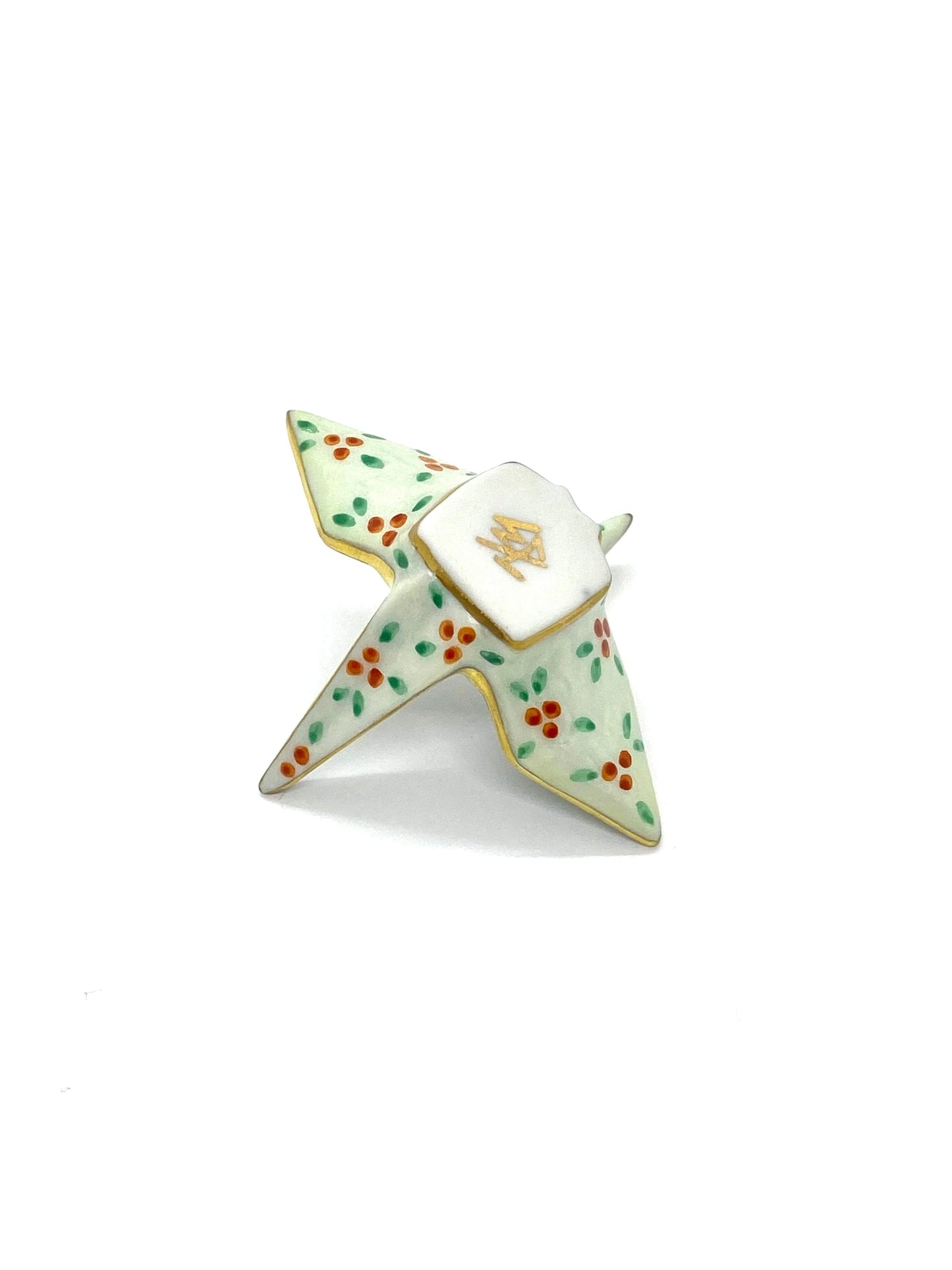 Lucky Chopstick Rest – Crane with Brilliant Floral Motif