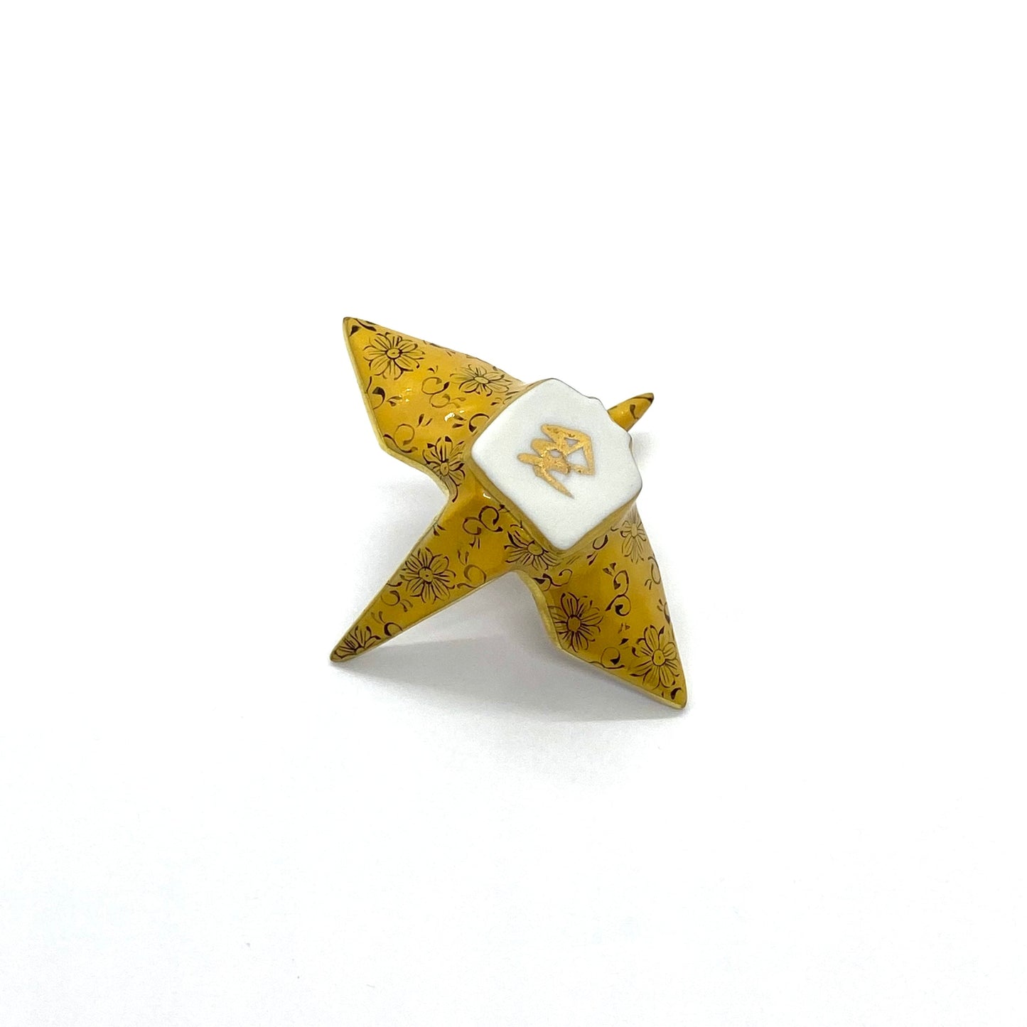 Lucky Chopstick Rest – Crane with Brilliant Floral Motif