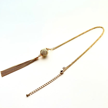 Tamamusubi Y-Necklace – With Elegant Chain Tassel