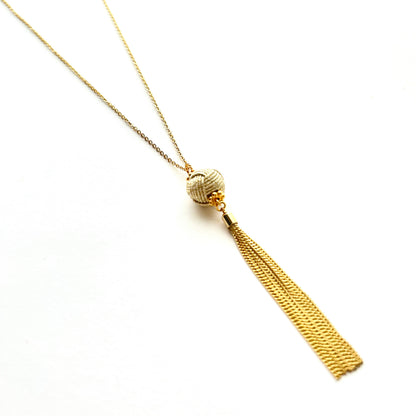 Tamamusubi Y-Necklace – With Elegant Chain Tassel