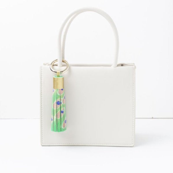 Hand-Painted Yuzen Bag Charm “Peacock” — Masashige Uenaka