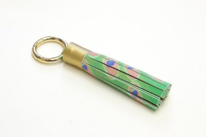 Hand-Painted Yuzen Bag Charm “Peacock” — Masashige Uenaka