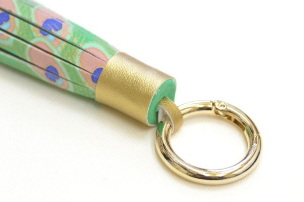 Hand-Painted Yuzen Bag Charm “Peacock” — Masashige Uenaka