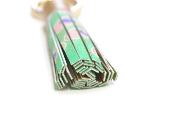 Hand-Painted Yuzen Bag Charm “Peacock” — Masashige Uenaka