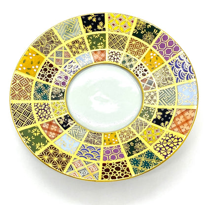 【Made to Order】infini Demitasse Saucer – Horizontal Stripes, Five-Color Design