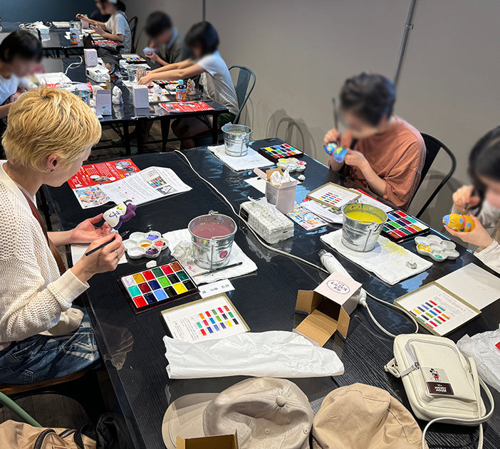 Japanese Pigment Gansai Painting and Meditation workout Experience