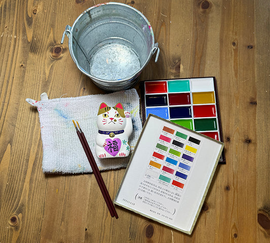 Japanese Pigment Gansai Painting and Meditation workout Experience